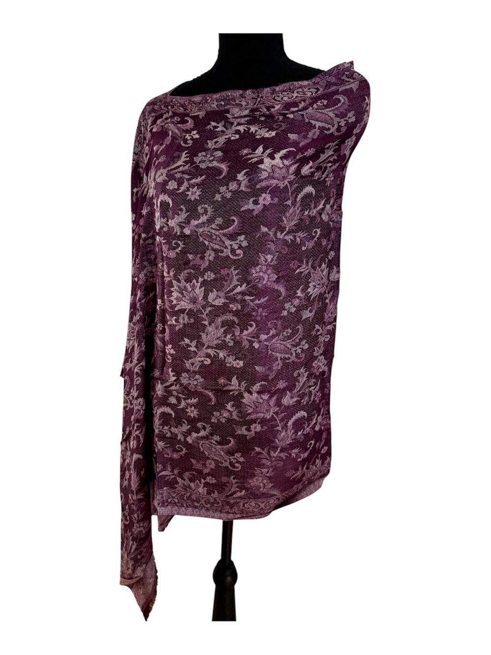 J. Jill Asymmetric Poncho Paisley Pattern Asymmetric Design Size S-L New